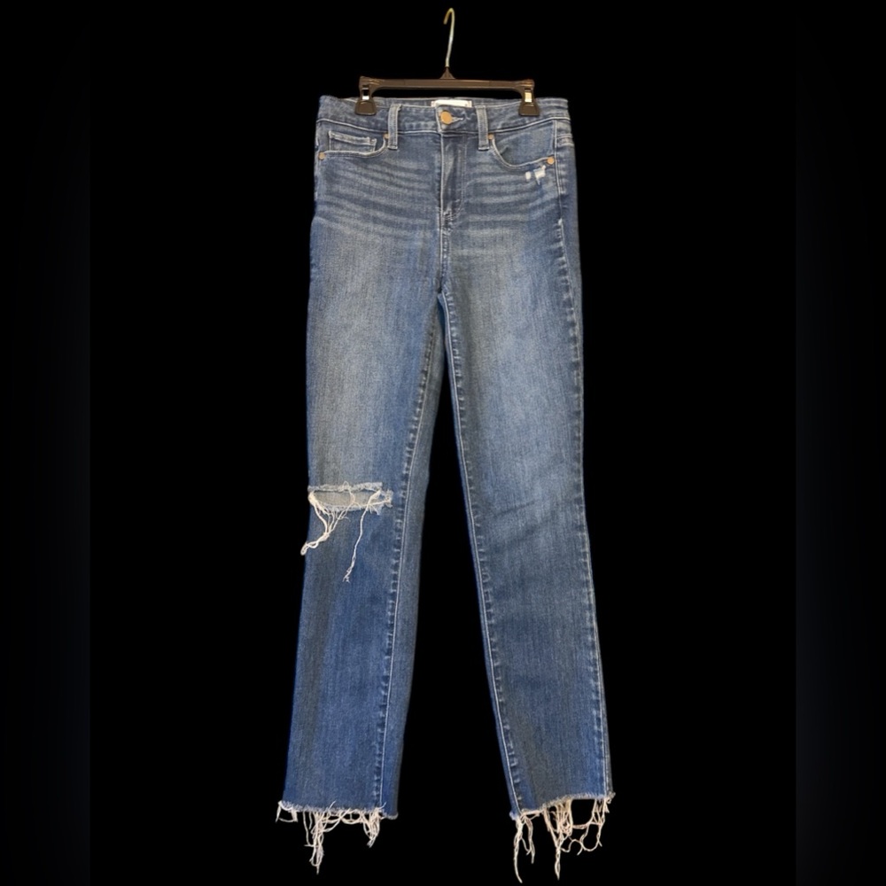 PAIGE - Hoxton Slim Distressed Jeans- Size 26